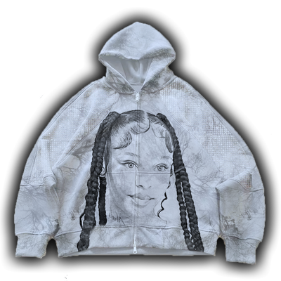 Light Kamo Oversized Zip Up/w Rhinestones image 0