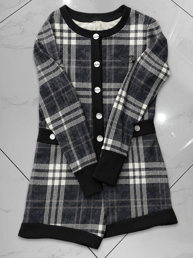 Dark Kamo Plaid Romper