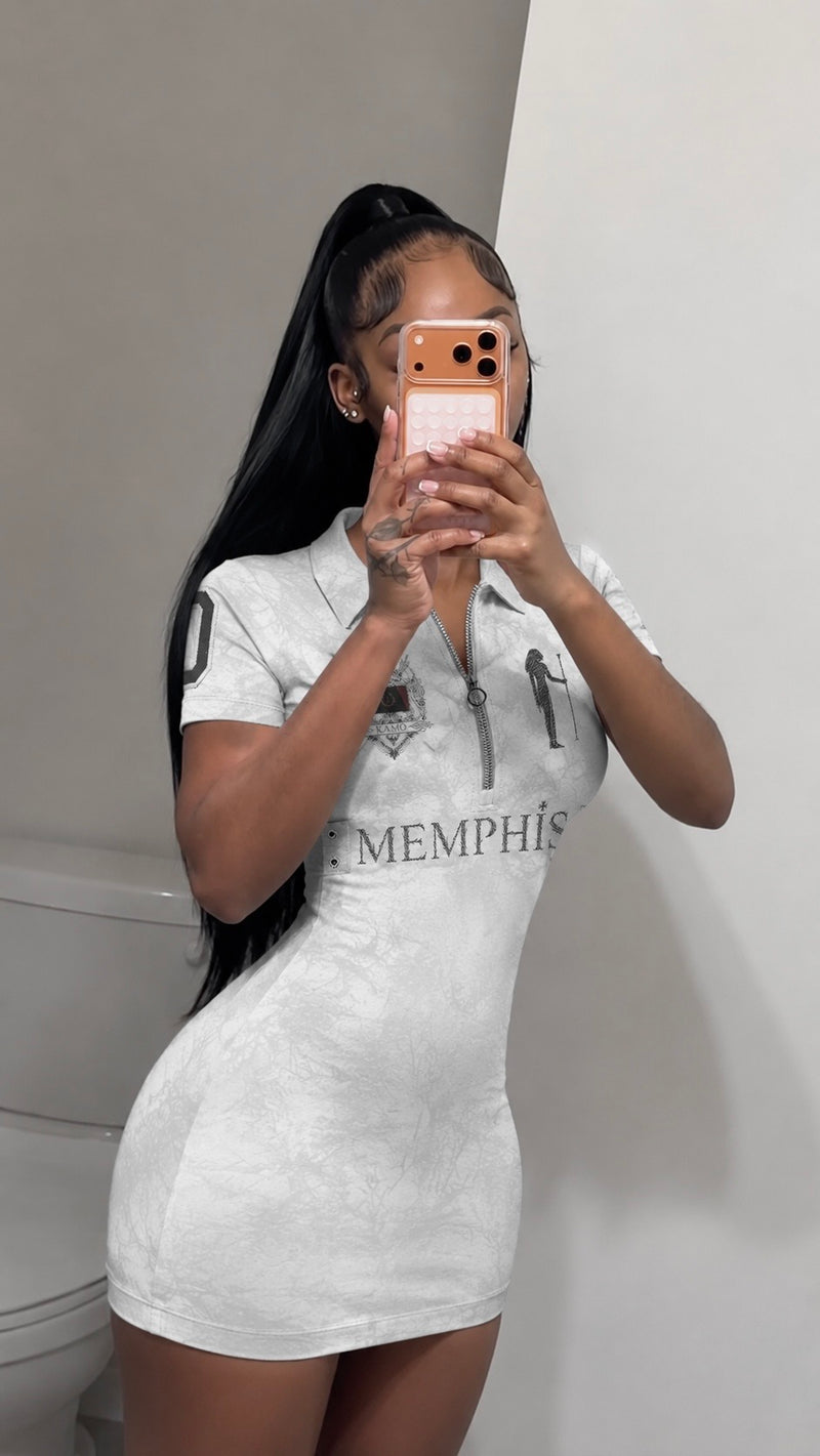 Light Kamo Women Zip Polo Dress