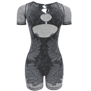 Dark Kamo Women Floral Mesh Jumpsuit