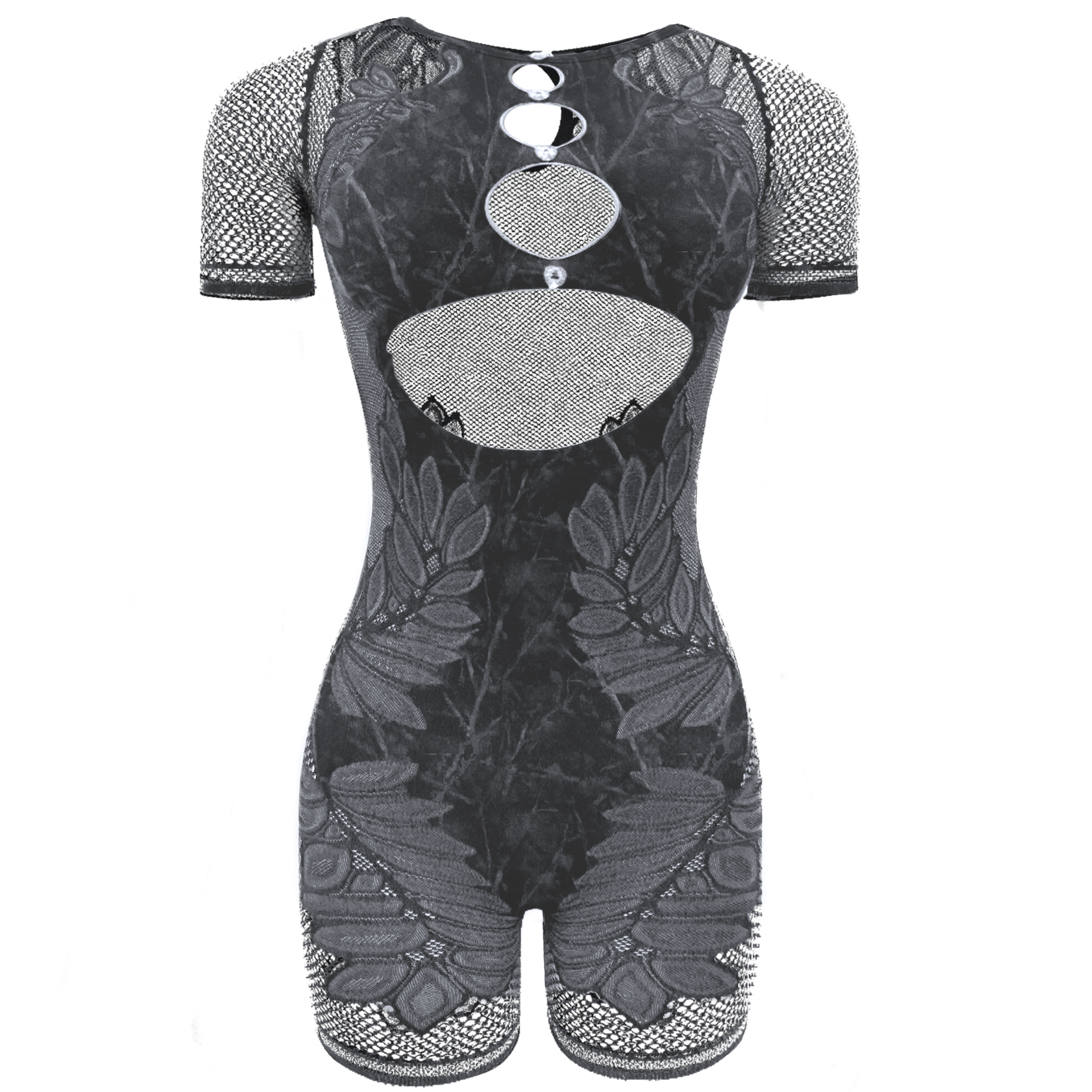Dark Kamo Women Floral Mesh Jumpsuit