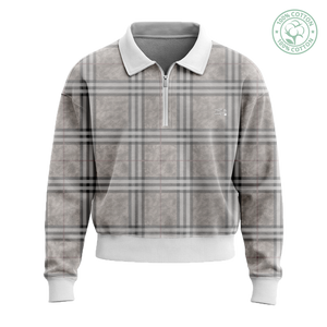 Light Kamo Plaid Collared Sweater
