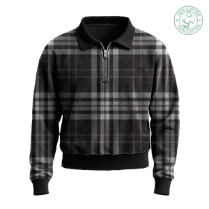 Dark Kamo Plaid Collared Sweater
