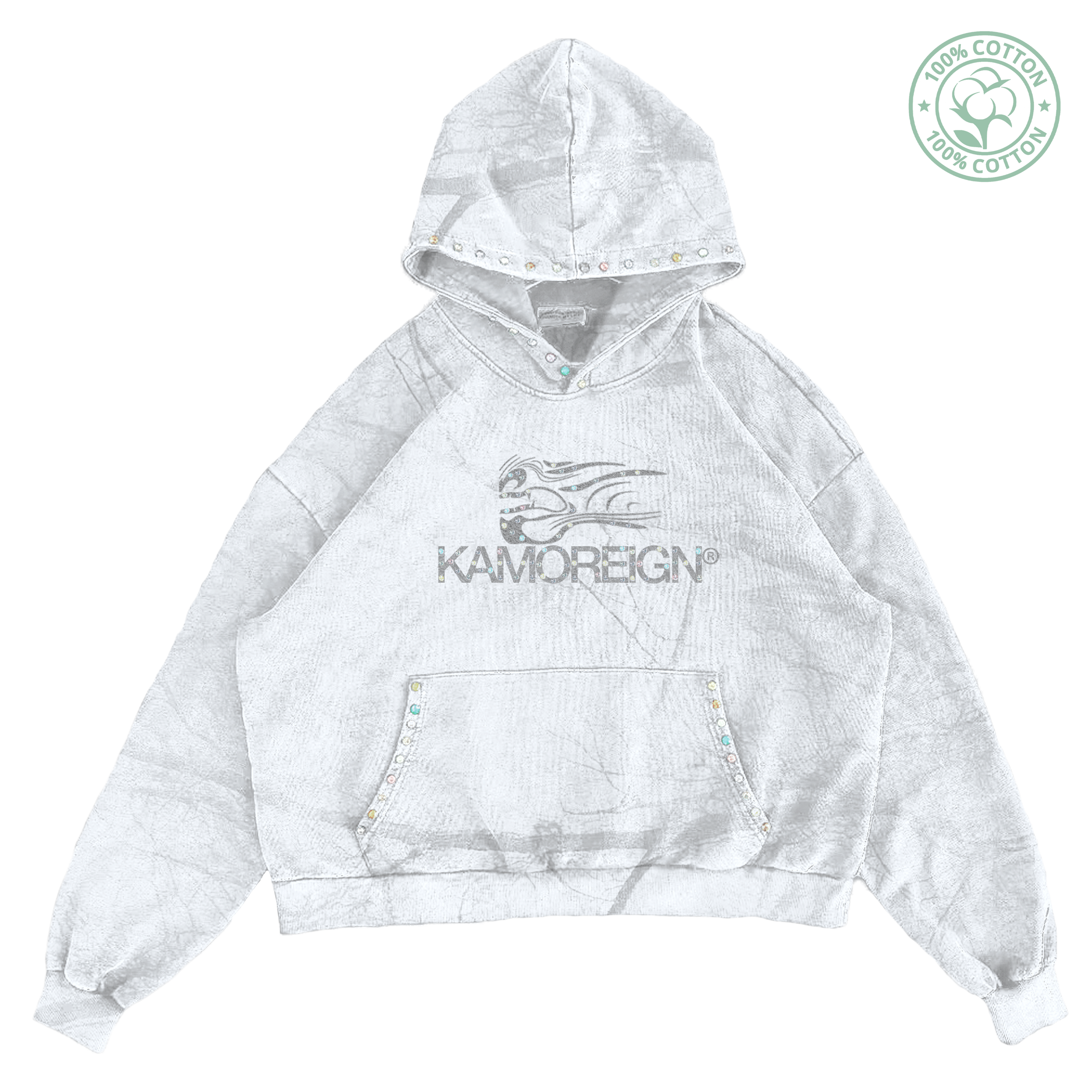 Light Kamoreign Jewel Color Wave Hoodie
