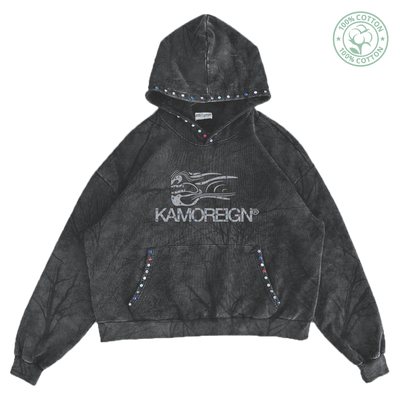 Dark Kamoreign Jewel Color Wave Hoodie