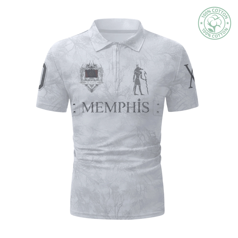 Light Kamo Men Zip Polo