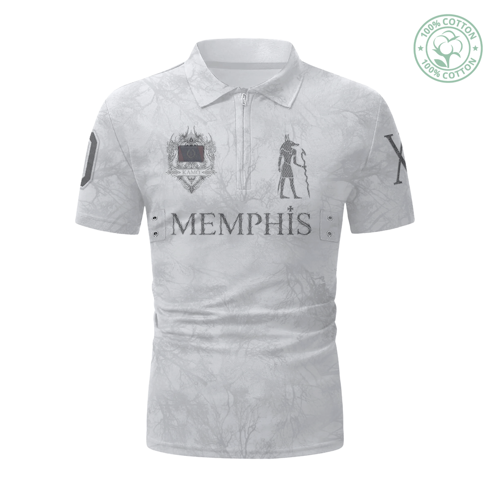 Light Kamo Men Zip Polo