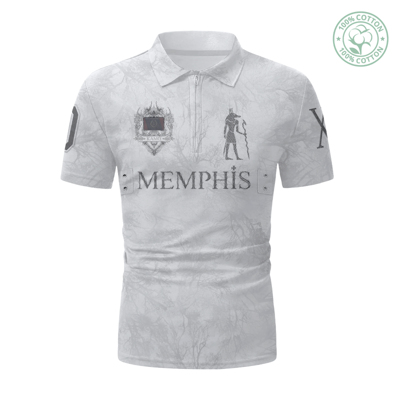 Light Kamo Men Zip Polo