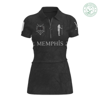 Dark Kamo Women Zip Polo Dress