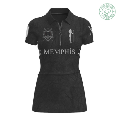 Dark Kamo Women Zip Polo Dress