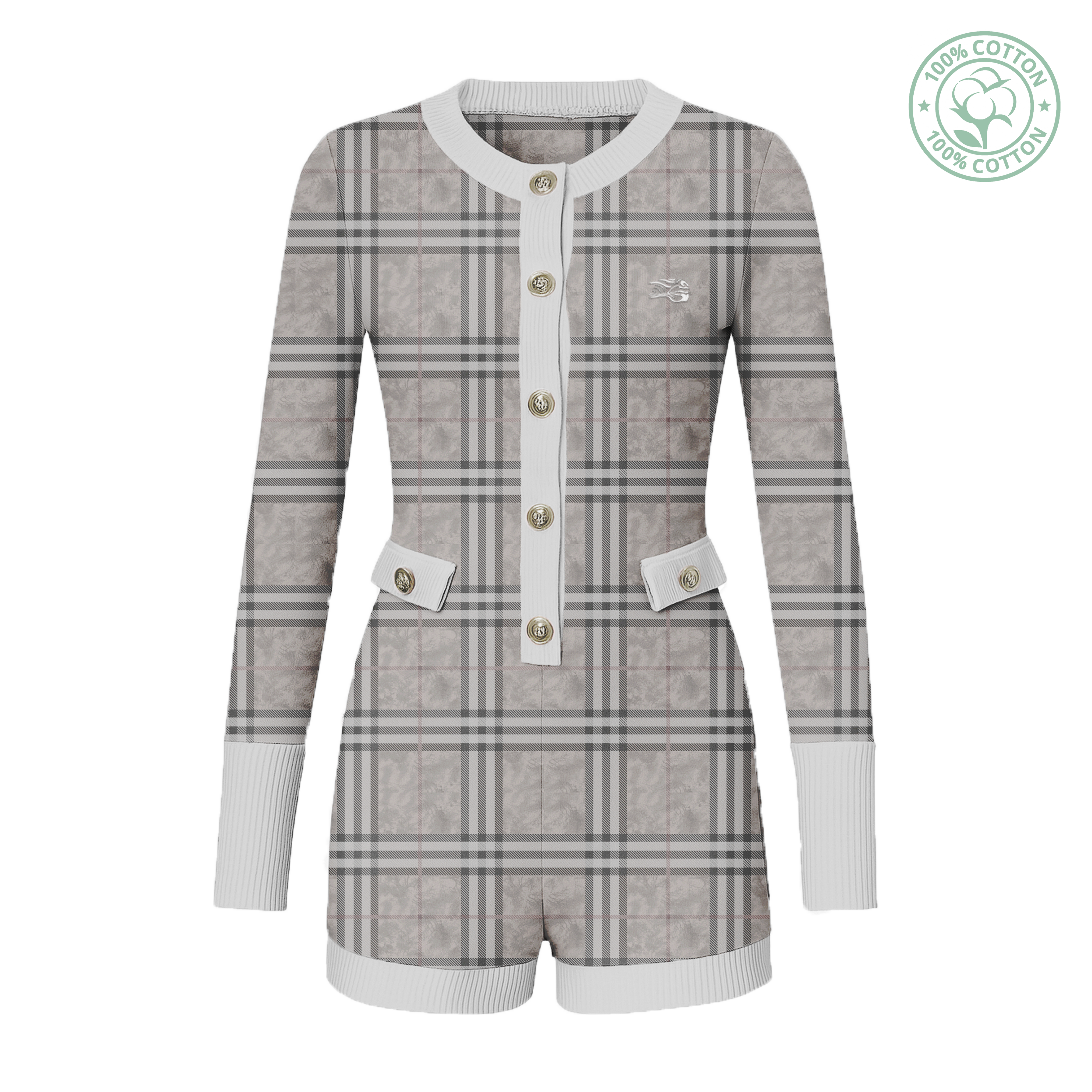 Light Kamo Plaid Dress
