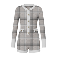 Light Kamo Plaid Romper