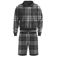 Dark Kamo Plaid Set