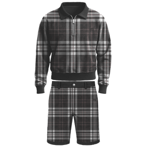 Dark Kamo Plaid Set