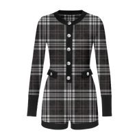 Dark Kamo Plaid Romper