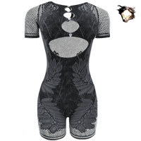 Dark Kamo Women Floral Mesh Romper