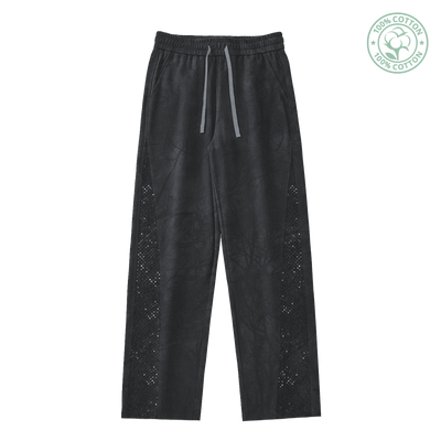 Dark Kamo Oversized Sweatpants/w Rhinestones