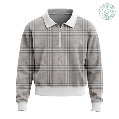 Light Kamo Plaid Collared Sweater