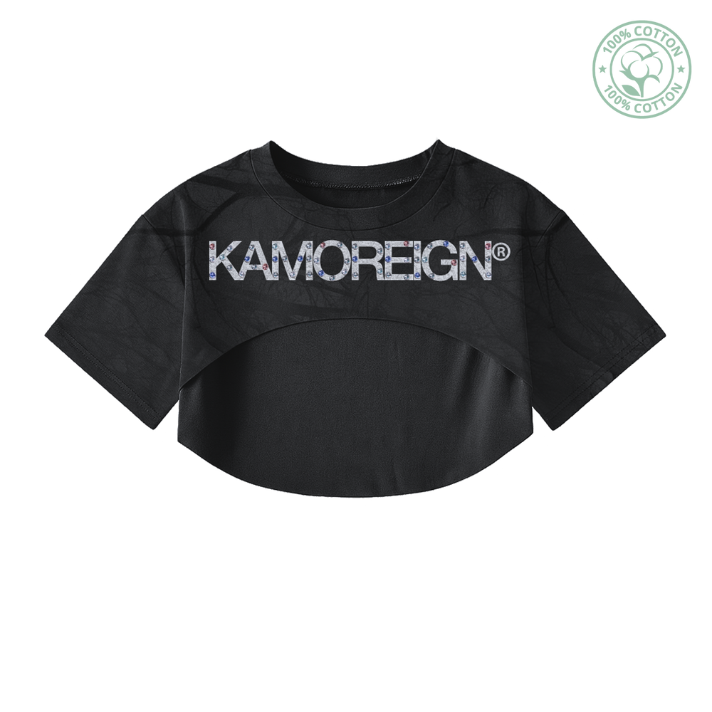 Dark Kamo High Crop Top