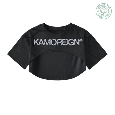 Dark Kamo High Crop Top