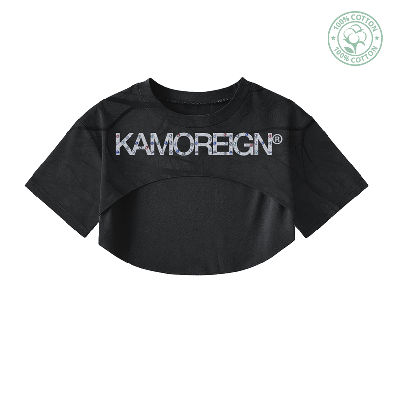 Dark Kamo High Crop Top