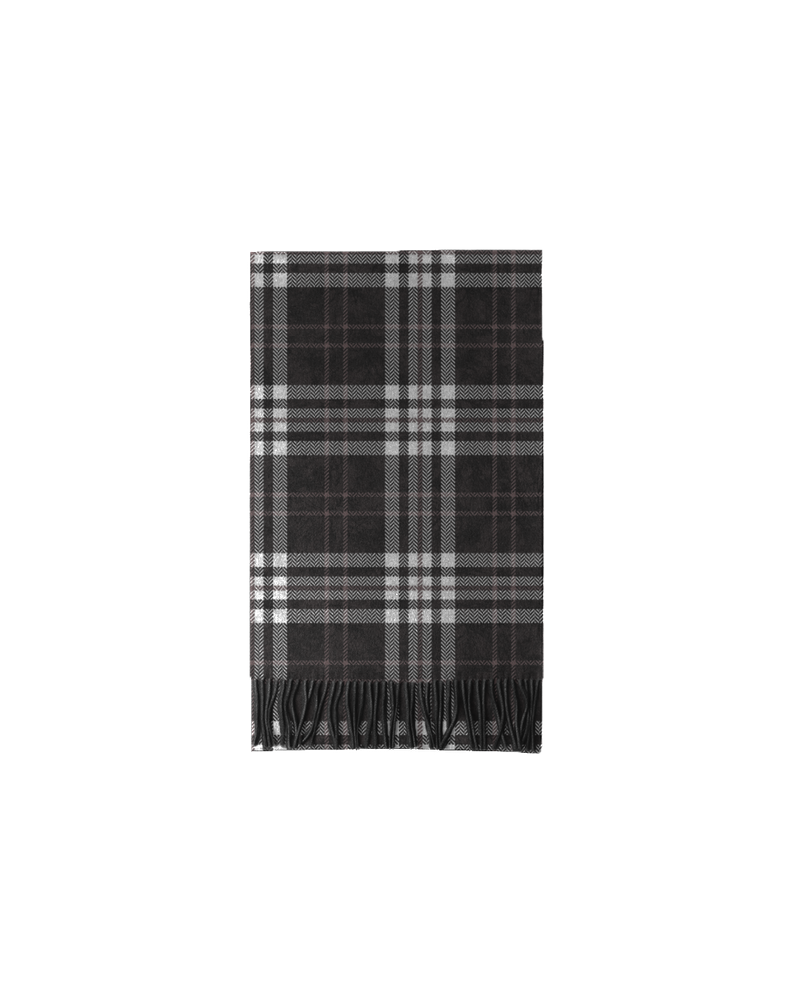 Dark Kamo Plaid Scarf