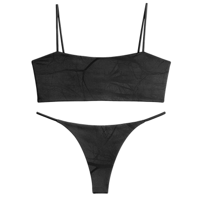 Dark Kamo Bra Set