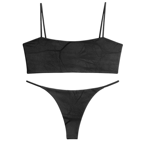 Dark Kamo Bra Set