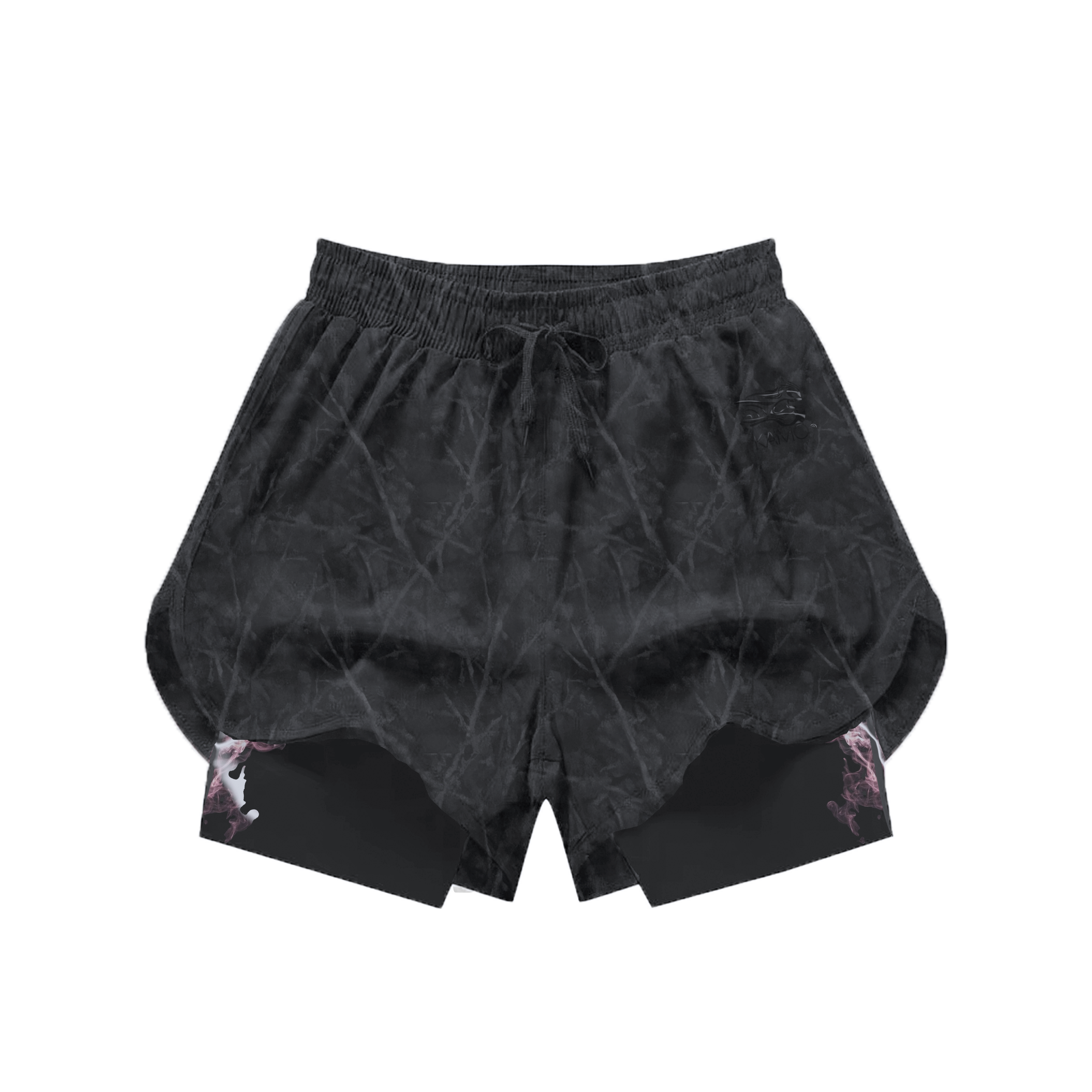 Dark Kamo Nylon Running Shorts image 0