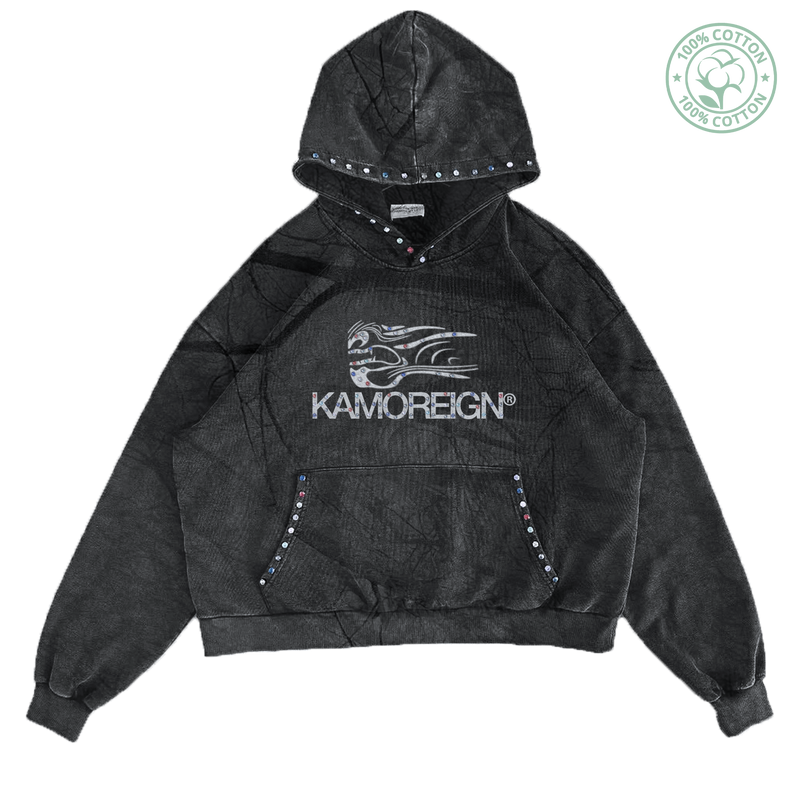 Dark Kamoreign Jewel Color Wave Hoodie
