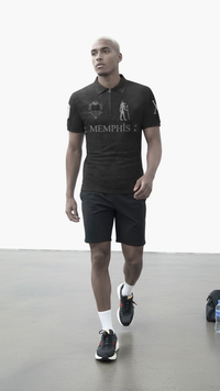 Dark Kamo Men Zip Polo
